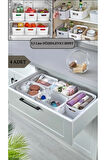 4 ADET 9.5 Lt Dolap Içi, Buzdolabı Düzenleyici, Banyo Organizer Sepet