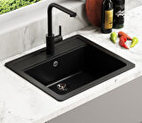 Granit Evye KOMORI Series Black 58,5x49,5 (SİYAH) 