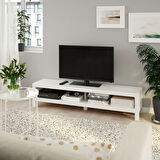 Tv sehpası, beyaz, 160x35x36 cm