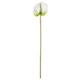 Yapay çiçek, beyaz, 66 cm, anthurium, iç-dış mekan