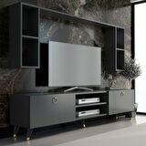 MOBİLYA GEZEGENİ STİLL GOLD TV ÜNİTESİ 180 CM Antrasit X2137