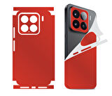 Xiaomi 15 Mi 15 için 360 full arka kaplama koruma sticker kılıfsız kullanım KIRMIZI