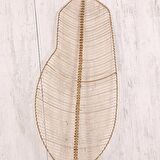 Japandi, Eklektik İskandinav Dekoratif Bambu Saksı Süsü Rattan Yelpaze Duvar Dekoru 2 li 35x200cm