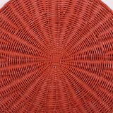 Kırmızı Amerikan Servis, Hasır Supla, Yılbaşı Amerikan Servis, Rattan Sofra Sunum 35cm (1 ADET)