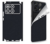 Xiaomi Poco F6 Pro için uyumlu 360 full arka kaplama koruma sticker - KARBONFİBER