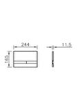 Vitra Select 740-1101 Kumanda Paneli, Siyah-Krom Buton