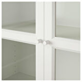 Cam kapaklı kitaplık, beyaz, 200x30x237 cm