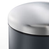 Çöp kutusu, koyu gri, 12 lt, pedallı