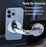 Aluminyum magsafe yapışkanlı araç içi telefon tutucu tablet ekran arkasına uygulanabilen ergonomik