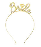 Altın Renkli Taşlı “Bride” Gelin Tacı