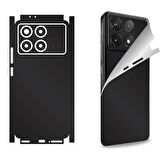 Xiaomi Poco C65 için uyumlu 360 full arka kaplama koruma sticker - MAT SİYAH