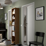 Kitaplık, kahverengi ceviz görünüm, 40x28x202 cm