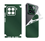 Xiaomi 15 Mi 15 için 360 full arka kaplama koruma sticker kılıfsız kullanım MAT YEŞİL