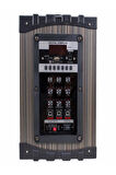 Süper Bass Şarjlı Mikrofonlu Hoparlör Karaoke Sistemi 80 Watt Taşınabilir Parti Box