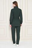 Kadın Pamuklu Beli Ayarlanabilir Tam Fermuarlı Tunik Eşofman Takım
