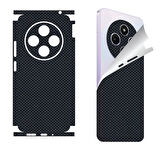 Tecno Spark 20 Pro Plus için uyumlu 360 full arka ve yan kaplama koruma sticker -Karbon