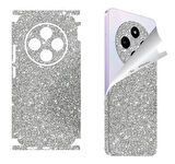 Xiaomi Redmi Turbo 4 için uyumlu 360 full arka ve yan kaplama koruma sticker - Simli Gri
