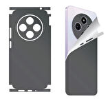  Xiaomi Mi 12S Ultra için uyumlu 360 full arka ve yan kaplama koruma sticker -Koyu Gri