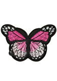 Aplike Ütü İle Yapışan Kelebek Pembe Arma 7x5 cm