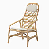 Tekli koltuk minderi, gransel natürel, 52x52/37x21 cm