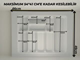 65x49 Cm. Beyaz Kaşıklık Ve Kepçelik 2'li Set (59X41 CM'E KADAR KESİLEBİLİR)