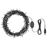 Aydınlatma zinciri, siyah, 13.5 m