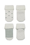 Bistyle 2'Li Havlu Soket Kaymaz Çorap 10504 Nil Ekru