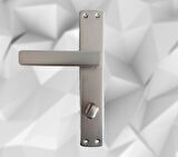 ALMITAL Lusso INOX Aynalı Kapı Kolu WC Kapı Kolu
