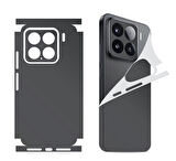Xiaomi 15 Mi 15 için 360 full arka kaplama koruma sticker kılıfsız kullanım KOYU GRİ
