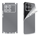 Xiaomi Poco F6 Pro için uyumlu 360 full arka kaplama koruma sticker - GRİ