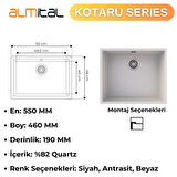 Granit Evye KOTARU Series White 55x46 (BEYAZ) 