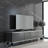 MOBİLYA GEZEGENİ Antrasit GÜMÜŞ Elite Tv Ünitesi 180 cm Z2001 