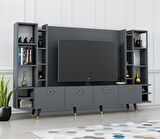 MOBİLYA GEZEGENİ X2125 PASTEL TV ÜNİTESİ Antrasit RENK 220 CM