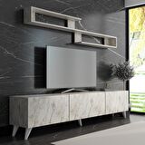 MOBİLYA GEZEGENİ X4032 EFES MERMER TV ÜNİTESİ 210 CM