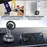 Bmw ix1 ix2 320 520 Premium vakumlu teleskopik magsafe araç içi telefon tutucu rubinyum mıknatıslı
