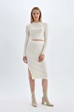 DeFacto Slim Fit Dar Kesim Bisiklet Yaka Triko Kazak A2057AX24AUBG303