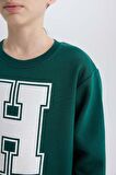 DeFacto Erkek Çocuk Bisiklet Yaka Baskılı Sweatshirt D4342A824WNGN671