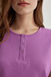 DeFacto Regular Fit Bisiklet Yaka Kısa Kollu Casual Pijama Üstü-Fall in Love Z5331AZ24SPPR489