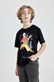 DeFacto Erkek Çocuk Avatar the Last Airbender Bisiklet Yaka Kısa Kollu Tişört C0381A824SMBK81