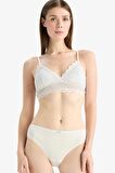 DeFacto Floral Çıkarılabilir Pedli Dantel Detaylı Bra-Fall in Love E7032AX25SPER98