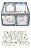 Original Playard Güvenli Bebek Ve Çocuk Oyun Alanı Oyun Parkı 125x125 Oyun Matı Ve Topları