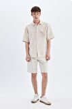 DeFacto Relax Fit Yazlık Polo Yaka Pamuklu Kısa Kollu Gömlek C7556AX24SMBG750