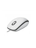 Logıtech 910-006764, M100 Beyaz, USB Kablolu, 1000DPI, Optik, 3 Tuşlu, Mouse