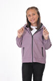 Spor Kız Çocuk Astarlı Su Ve Rüzgar Geçirmez Kapüşonlu Çift Fermuarlı Yağmurluk