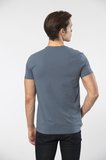 Cacharel Erkek V Yaka Likrali T-shirt 1332/MAVİ1
