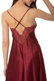 Pierre Cardin Bordo Uzun Saten Sabahlık Gecelik Set 4370