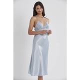 Pierre Cardin Uzun Saten Sabahlık Gecelik Set 4370 Mist