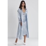 Pierre Cardin Uzun Saten Sabahlık Gecelik Set 4370 Mist