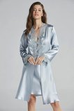 Pierre Cardin 6'lı Midi Gecelik Sabahlık Gelin Çeyiz Set 6335 Mist