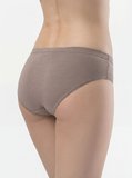 Türen Kadin Beli Lastikli Likrali 2'li Pamuklu Bikini Külot 955/Vizon